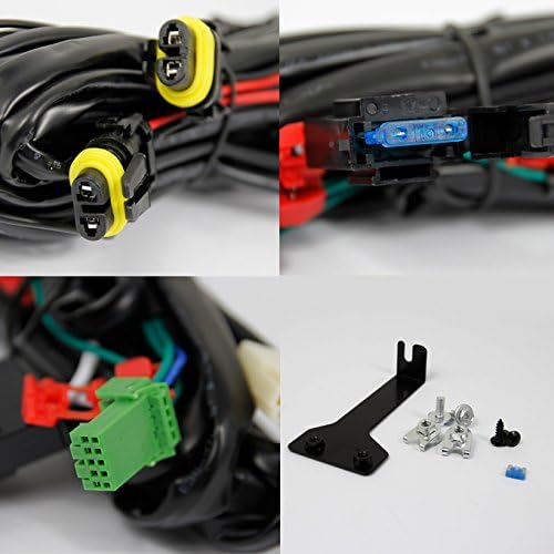 AKKON - For Honda Odyssey SUV Bumper Driving Smoke Fog Lights JDM Driver/Passenger Lamps Wiring/Switch/Bracket