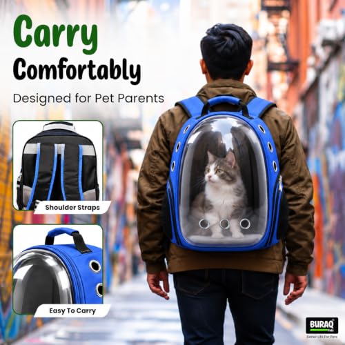 Image of Buraq Pets Astronaut Pro Pet Carrier Backpack for Cats & Puppies
