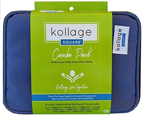 Kollage Square Circular Square Fixed Combo Pack, 11 Sizes, Soft Cables, 40"