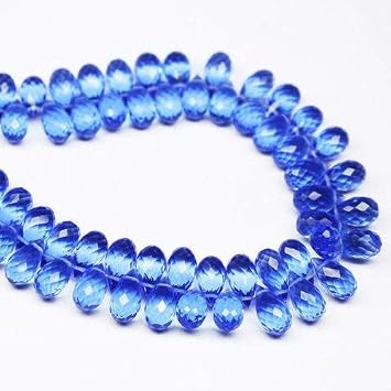 tanzanite quartz faceted tear drop briolette gemstone loose craft beads 5 pair 10mm x 5mm