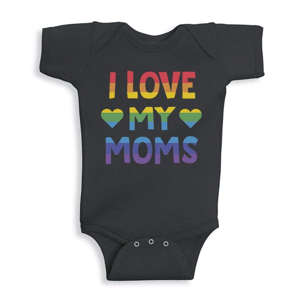 I Love My Moms Baby Infant One Piece Bodysuit 12 Months Black