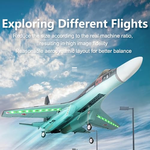 Image of BNFRemote Control Jet Airplane 6 Axis Fighter Jet for Boys Adults Birthday Gift 3 Batteries with Light|Toys & Hobbies | |1 RC Airplane Body