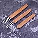 Zonon 3 Pieces 0.75 mm Dreadlock Crochet Hook Bamboo Needle Weaving Crochet, Include 1, 2, 3 Hooks for Dreadlock Supplies