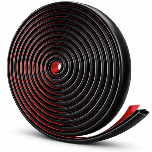 Hogarlax 10m - Burlete Puerta Entrada, Burlete Ventana, Junta De Goma Adhesiva, Aislante Térmico Ventanas Y Puertas, Aislante Acústico - Tira De Sellado Autoadhesivo Para Huecos De 3 A 6 Mm Negro