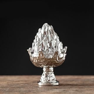 Silver Mini Incense Burner Stove,Zen Boshan Incense Burner Home,Copper Mountain Statue,Vintage Burner Charcoal Stove for Home Decoration Room Tea House and Holders