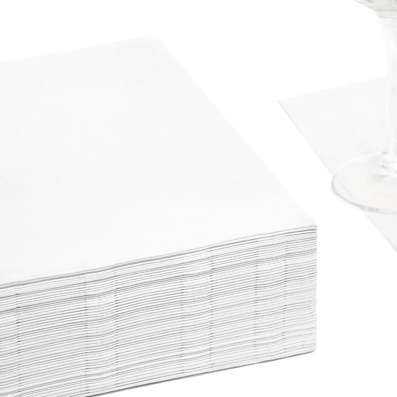 Miniatura 3 de Servilletas de cena grandes blancas de 3 capas, 50 unidades, servilletas de papel desechables suaves y de colores de 14 de 16 x 16 pulgadas,