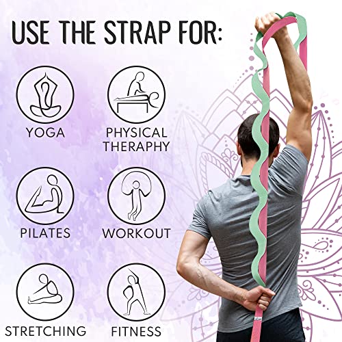 [New 2023] Teceum Stretching Strap For Yoga & Physical Therapy – 10 Loops – Choice Of Materials & Colors – Non-Elastic Leg Stretch Straps For Stretching, Exercising, Pilates, Post-Injury Rehabilitation For All Levels – For Men & Women #TOP7