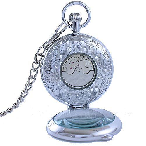Reloj de bolsillo mecánico OGLE con esqueleto visible para evitar el uso de baterías 6