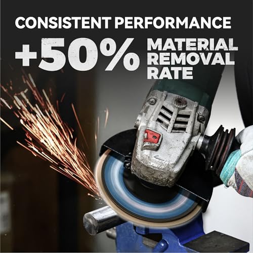 10 Pack, 7\" x 7/8\" Flap Discs, T27 Industrial Zirconia Abrasive 7 Inch Grinding Discs， High Performance Grinding Wheel, Finishing, Deburring, Rust Removal，40 Grit - Thumbnail 5