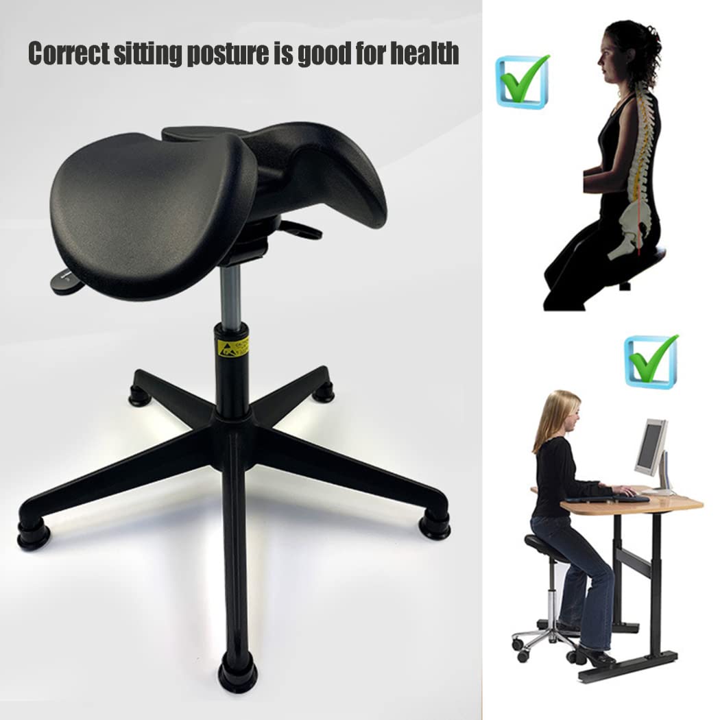 Chaise de selle ergonomique, tabouret dentaire réglable pour bureau, salon, hôpital, laboratoire, design confortable pour une meilleure posture, facile à nettoyer, polyvalent et durable