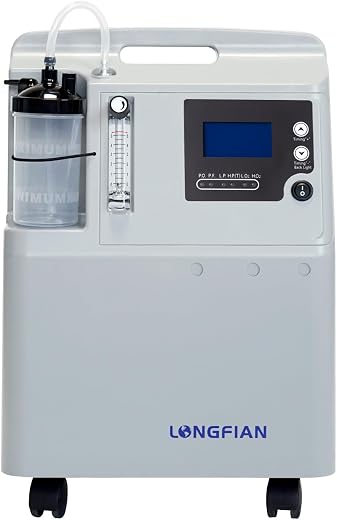 Longfian JAY-5AW Medical Oxygen Concentrator 5 Litre | 3 Years Warranty | FDA, CE, ISO AND CDSCO APPROVED | Above 93% Oxyg...