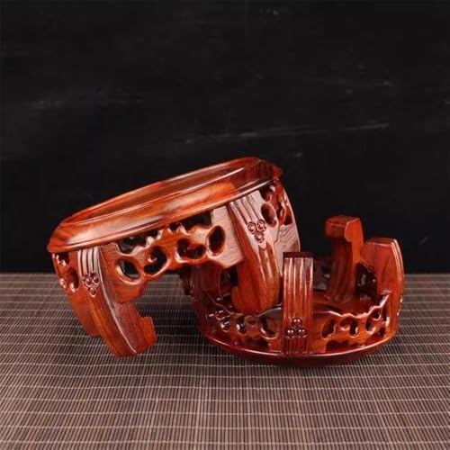 Soporte de madera tallada para macetas y jarrones pequeños 5