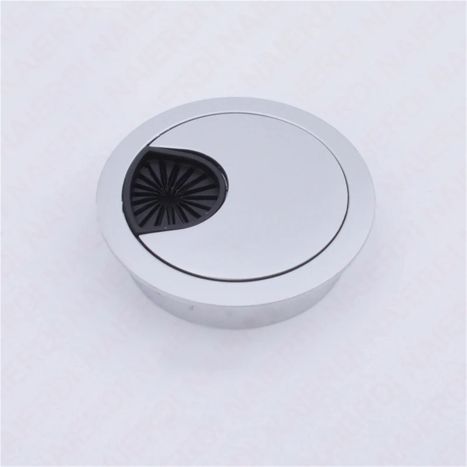 Desk Cable Grommet 10Pcs 50/53/60/80mm Cable Hole Cover Zinc Alloy Round Table Wire Covers Outlet Port Computer Desk Grommet Line Holder(Pearl Chrome,53mm)