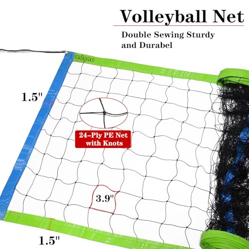 Volleyball Net Replacement for Outdoor & Indoor, 32x3FT Heavy Duty Volleyball Net for Backyard, Schoolyard, Beach (Net Only)