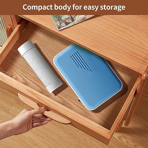 kyaoayo Elektrische draagbare wasdroger voor binnen, mini-warmeluchtdroger voor appartement, sneldrogend, compacte reisdroger voor thuis, reizen, zakenreizen, 600 W - Image 7