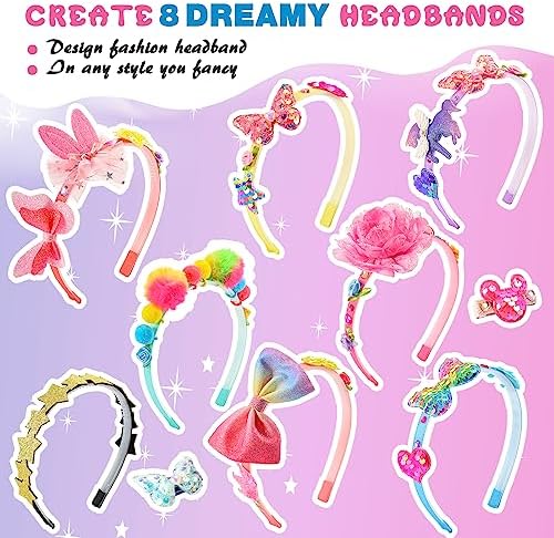 Girl Toys Age 3-12,Topunny Headband Making Kit Hair Accessories for Girls Toys for 3-12 Year Old Girls DIY Crafts for Kids 6-8 Birthday Gifts for 3-12 Year Old Girls 3 511JvRve8fL. AC
