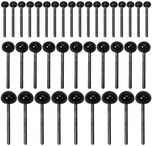 TOAOB 300pcs Mini Black Glass Eyes Kits Craft Eyes 2mm 3mm 4mm for Doll Making Needle Felting Crafts