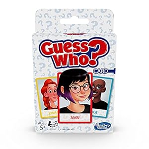 Hasbro Gaming Guess Who? Card Game for Kids, 2 Player Guessing Game, Fun Summer Activities, Vacation Travel Essentials, Ages 5+