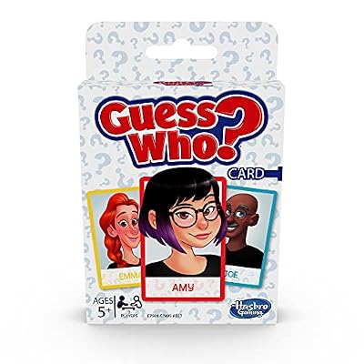Hasbro Gaming Guess Who? Card Game for Kids, 2 Player Guessing Game, Fun Summer Activities, Vacation Travel Essentials, Ages 5+