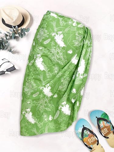 HAPPY BAY Men's Sarong Wraps Bath Swim Pareo Beach 5