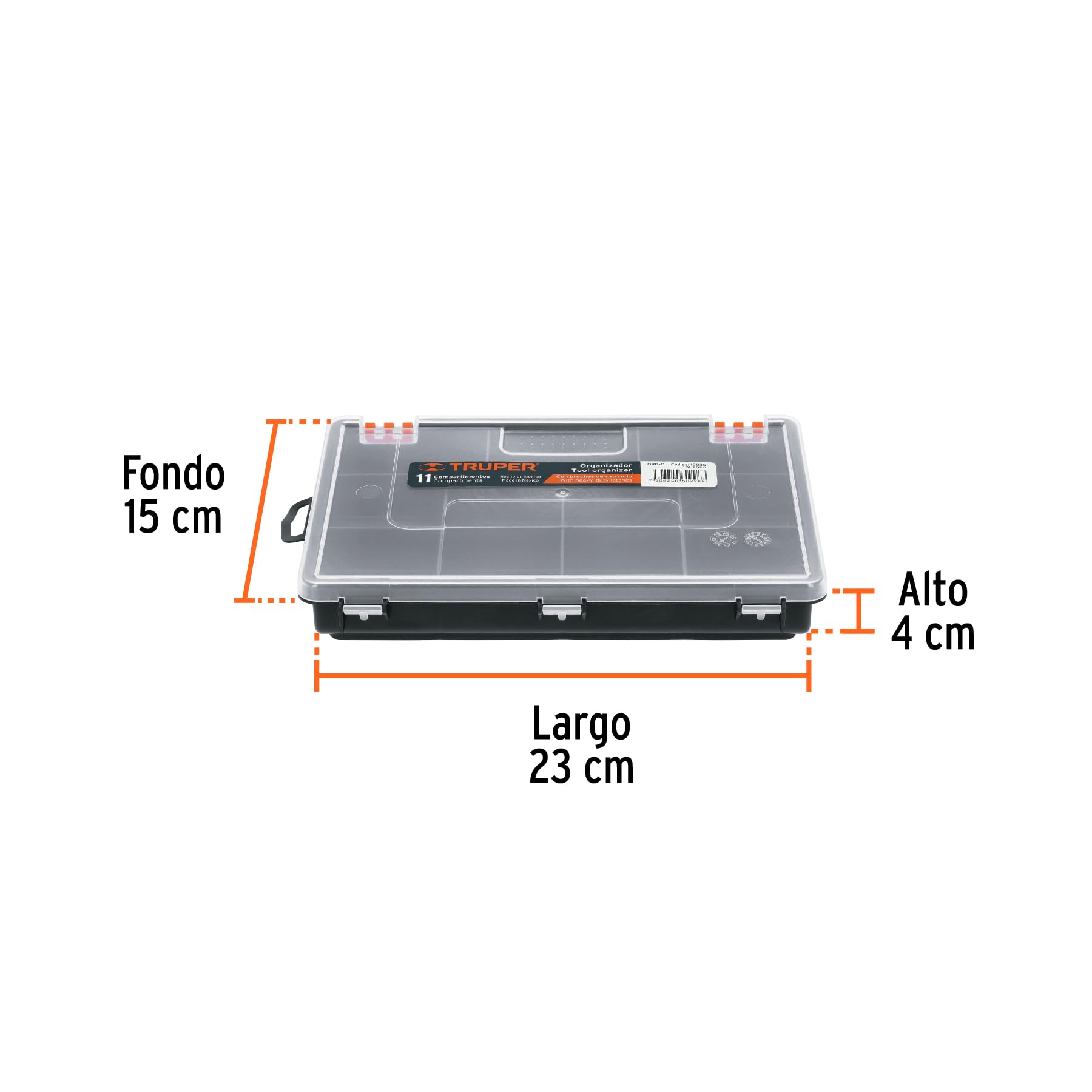 Truper org-11 9" scatola di immagazzinaggio organizzatore