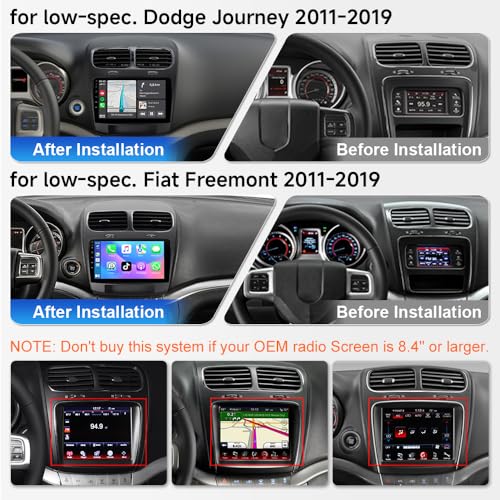 Image of ASURE Android 15 Car Stereo Dodge Journey 2011-2019, 9 inch CarPlay | 9 inch HD Touchscreen, 4+64GB Storage, Wireless Android Auto, GPS Navigation, DSP Audio, Bluetooth 5.4 & WiFi 6