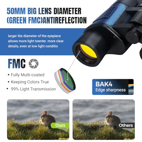 Binoculares compactos 20x50 para adultos impermeables miniatura 2