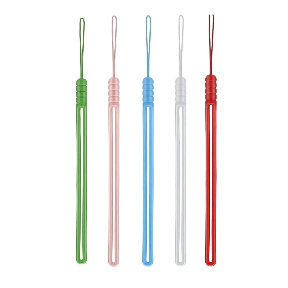 Smycz do telefonu komórkowego Płynny silikonowy pasek na nadgarstek do telefonu i lina do zawieszania, uniwersalny, wielokolorowy, opakowanie 1/3/5(5pcs Mixed B)