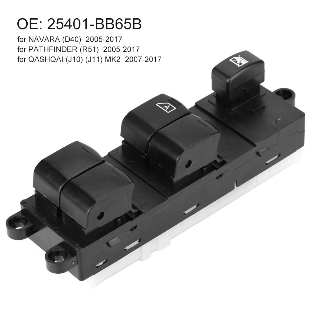 Interruptor de ventana eléctrico, interruptor de ventana principal eléctrico para PATHFINDER MK2 25401-BB65B
