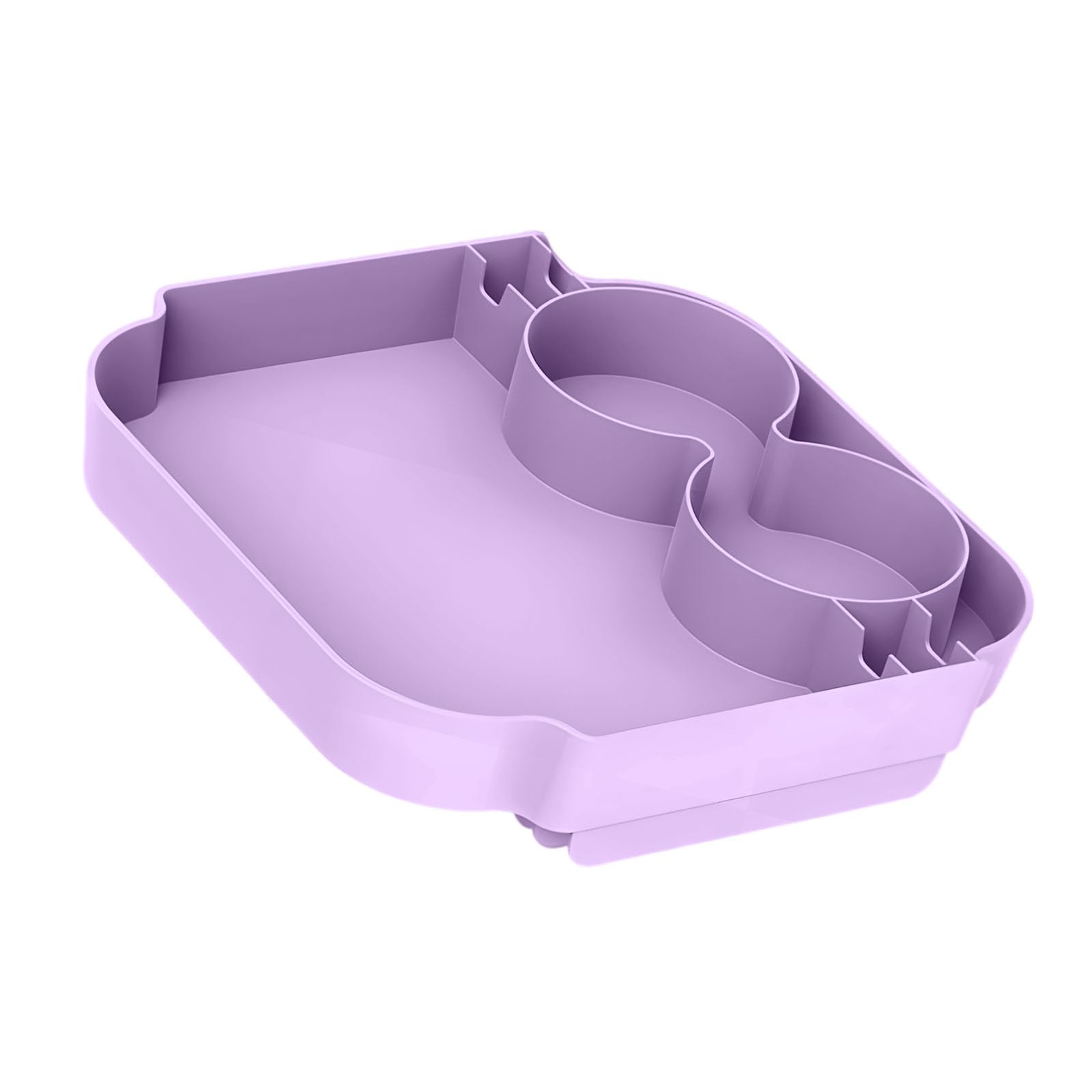 HENYGEN Coastal Gear Management Tray Featuring Specific Areas for Cutlery Glasses and Treats 24x24x5cm Sturdy ABS Sand Soiree Serving Tray
