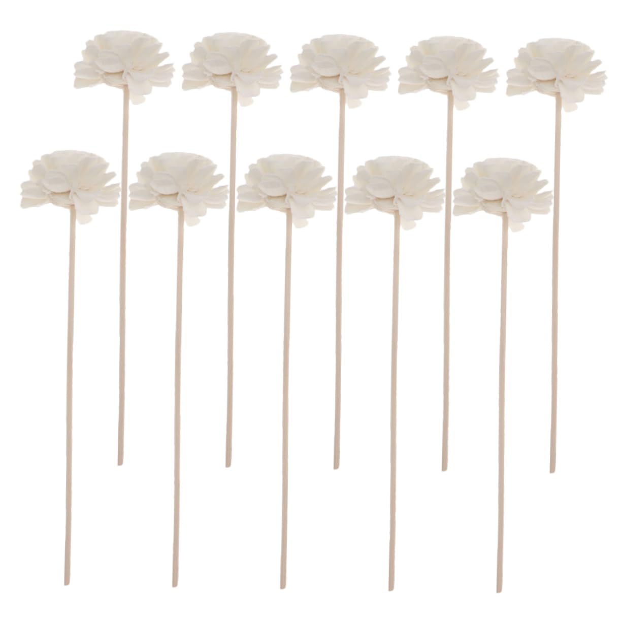 RORPOIR 10pcs Rattan Diffuser Sticks for Essential Oils Decorative Refill Sticks Natural Flower Design for Home Fragrance and Decor