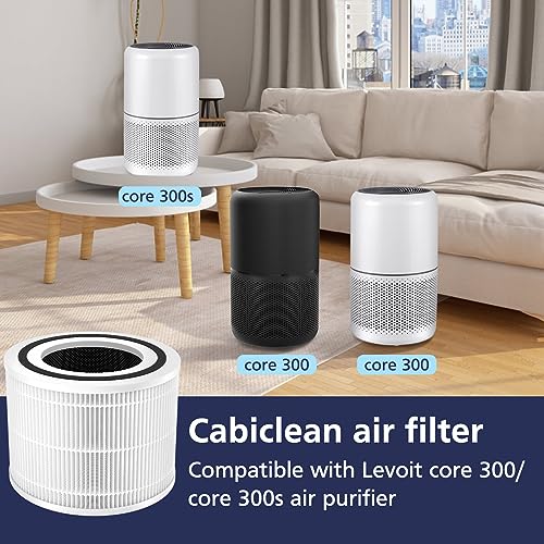 Core 300 Replacement Filter, Compatible with LEVOIT Core 300/300S/P350-P Air Purifier,3-in-1 H13 Grade True HEPA Replacement Filter, Compare to Part No. Core 300-RF, Core P350-RF, White,2 pack