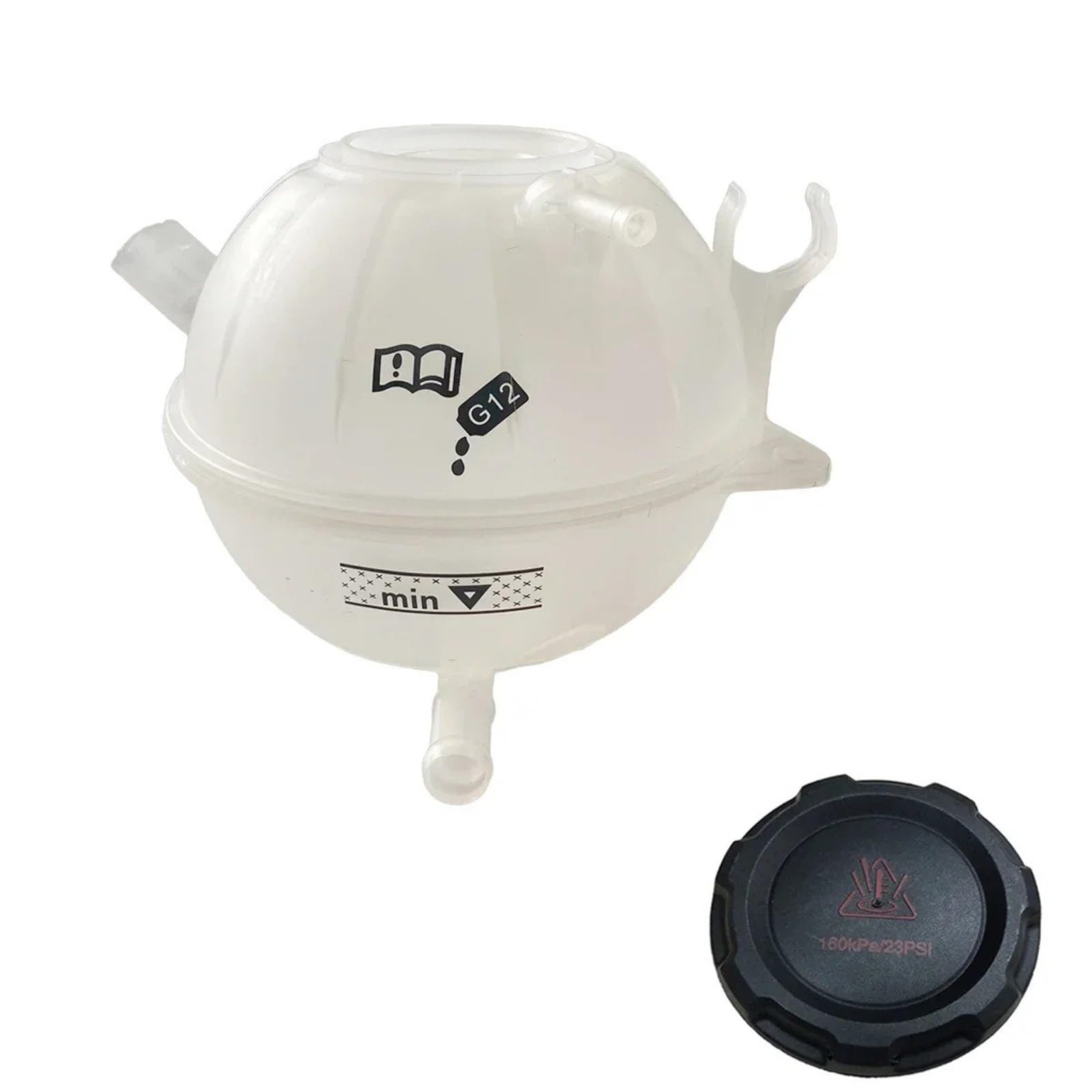 Vaschette Liquido Per SEAT Per ALTEA 5P1 Per TOLEDO III 5P2 Per LEON Serbatoio Espansione Liquido Di Raffreddamento Motore Con Tappo Di Copertura 1K0121407 Vaschetta Refrigerante(C- O Black Cap)