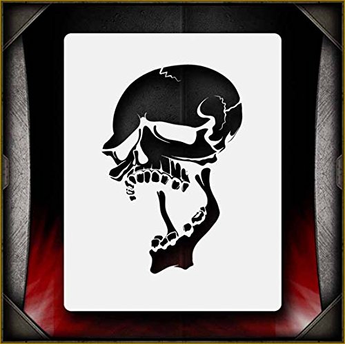 Skull 3 AirSick Airbrush Stencil Art Design Template