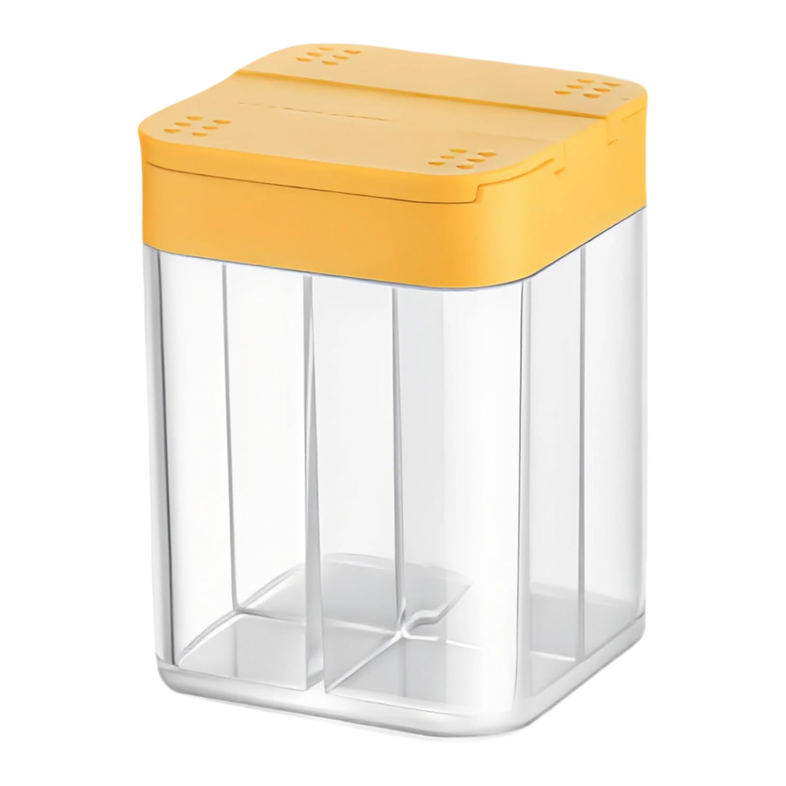 APGLSXY Transparent Slide-Lid Condiment Organizers, Multi-Compartment Kitchen Storage Box, Space-Saving Dispenser Transparency Condiment Box