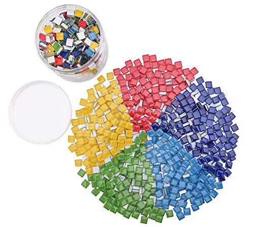 568g Cheap Rainbow Color Crystal Mosaic Supplies, E-Home Shop 20oz Mosaic Chips for Mosaic Crafts Bulk, Mosaic Frame, Mosaic kit(640 Pieces) - Thumbnail 4