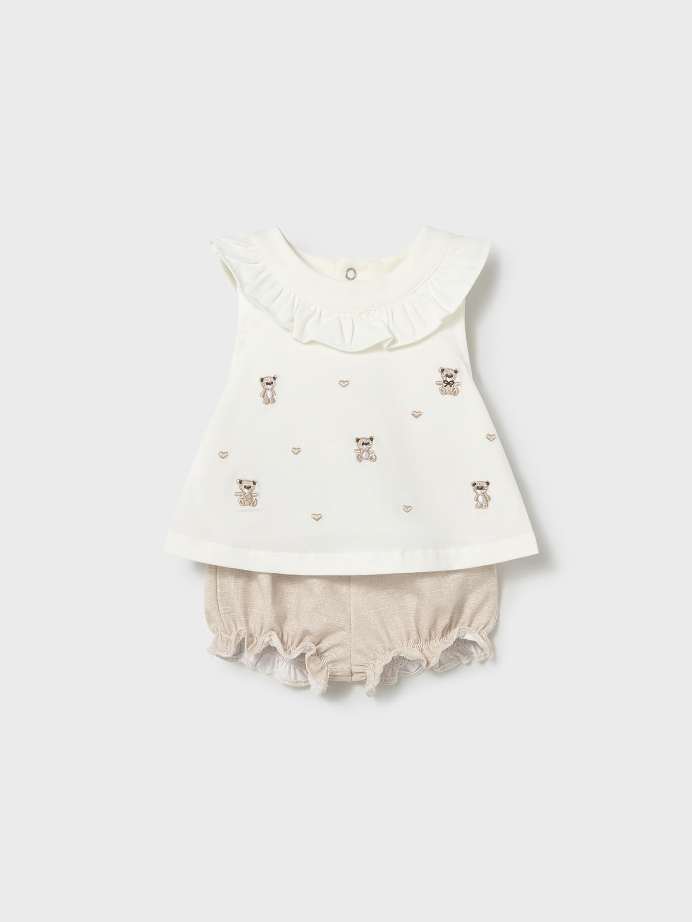Mayoral Compl. Pant Corto 4 Pezzi per Bimba Grano