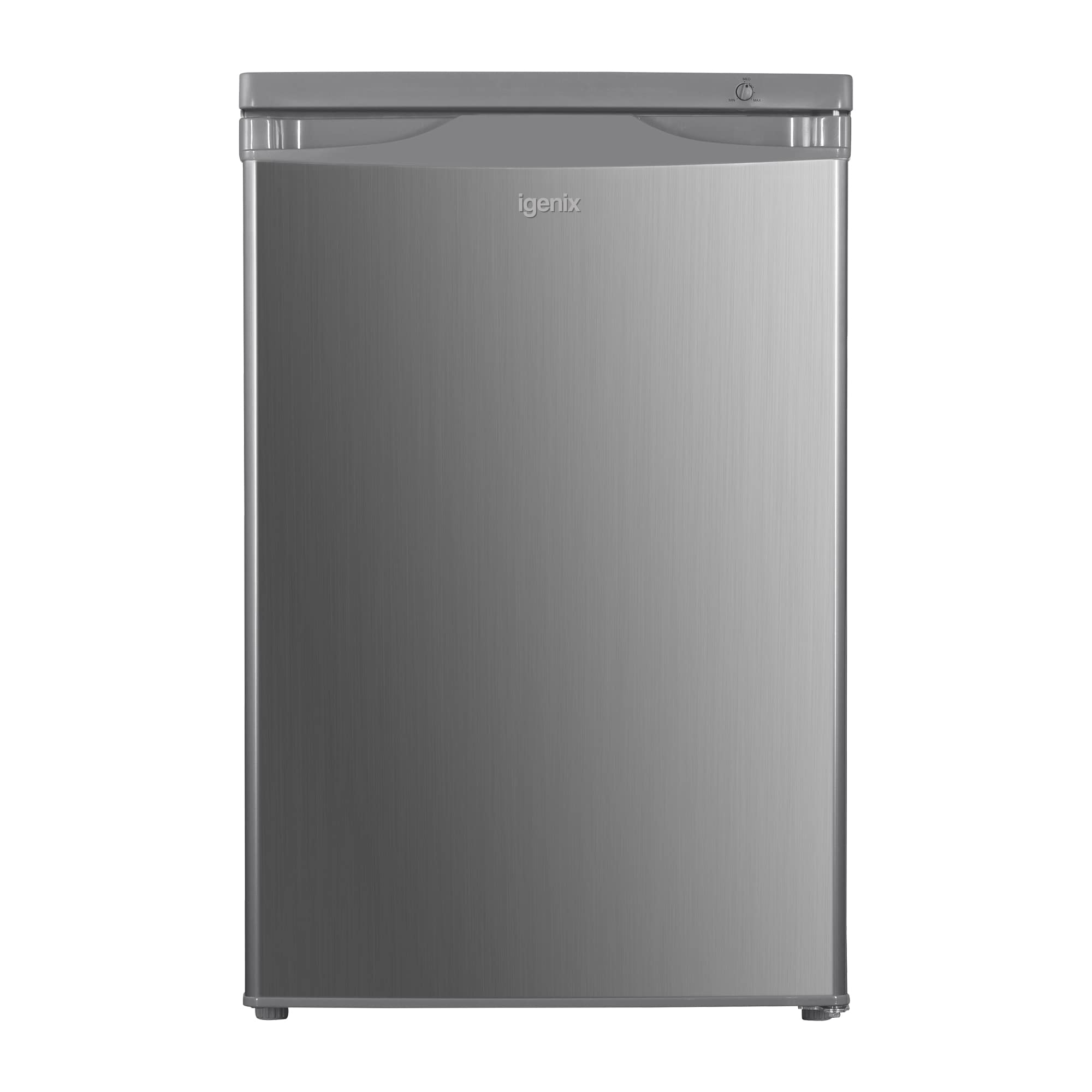 Igenix Freestanding Under Counter Larder Fridge & Freezer Set, Reversible Doors, 55cm Wide, Inox — view 3