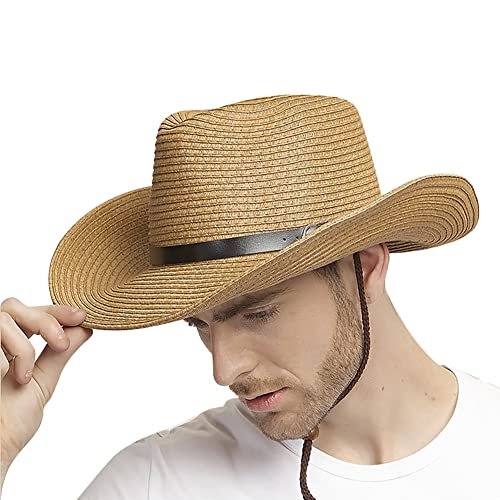 Sombrero Vaquero de Paja con Ala Ancha para Hombre y Mujer miniatura 3