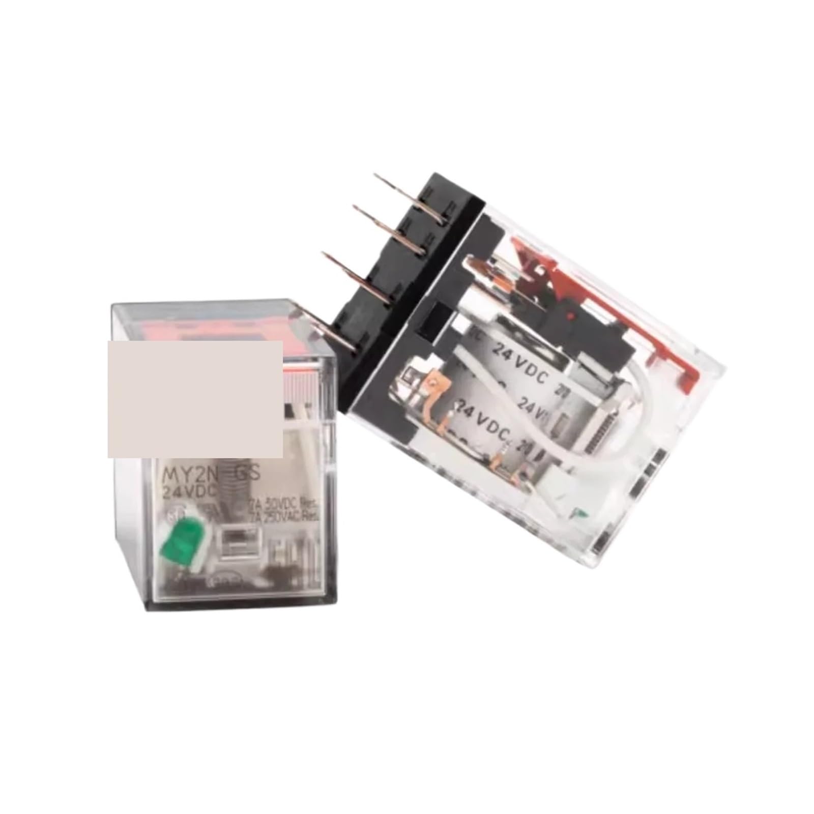 Relais MY4N-GS 220VAC rail DIN avec socle PYFZ-14-E pour automatisme industriel, 5pcs