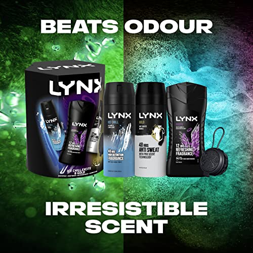 LYNX All Stars Trio & Body Scrub bodywash, body spray & anti-perspirant, 3 piece Gift Set perfect for his daily routine - Image 4