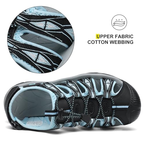 Image of Dannto Women's Sport Hiking Sandals Closed Toe Outdoor Athletic Walking Sandal Lightweight Summer Water Shoes