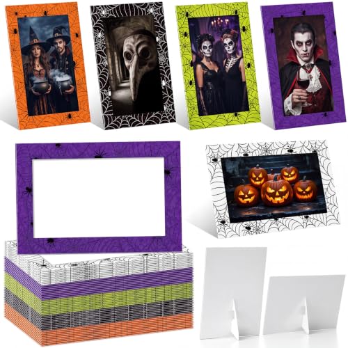Image of AmazingSpark 50 Pack Beach Picture Frames 4x6, Tropical Photo Cards