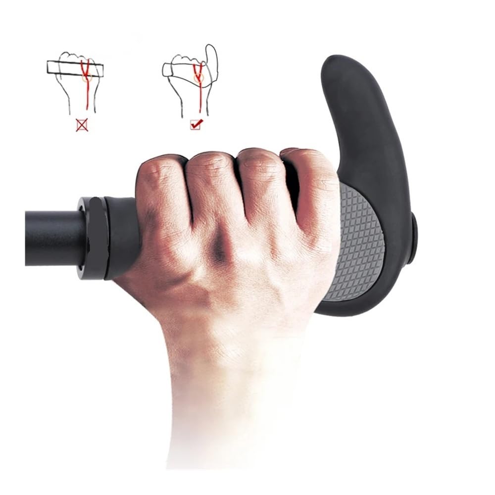 Fundas antideslizantes para manillar de bicicleta, funda para manillar de bicicleta de montaña, absorción de golpes, goma TPR, reposamanos integrado