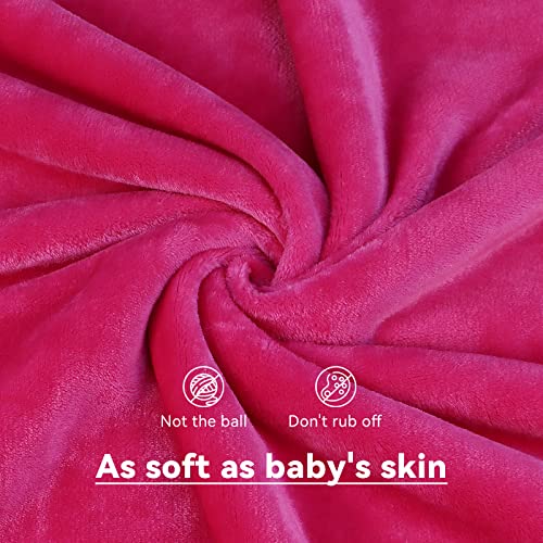 Fleece Pink Throw Blanket For Couch Cozy Soft Blankets & Throws Lightweight Fleece Fall Fuzzy Blanket Couch Chairs Sofa Bedroom Living Room 50X70 Inch Boys Girls Adults Student #TOP4