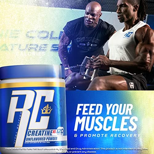Ronnie Coleman Signature Series 크레아틴-XS, 크레아틴 모노하이드레이트 파우더, 근육 형성 및 근력을 위한 운동 후 회복, 에너지 지원, 질량 증가, 무향, 120회 분량 — 사진 6