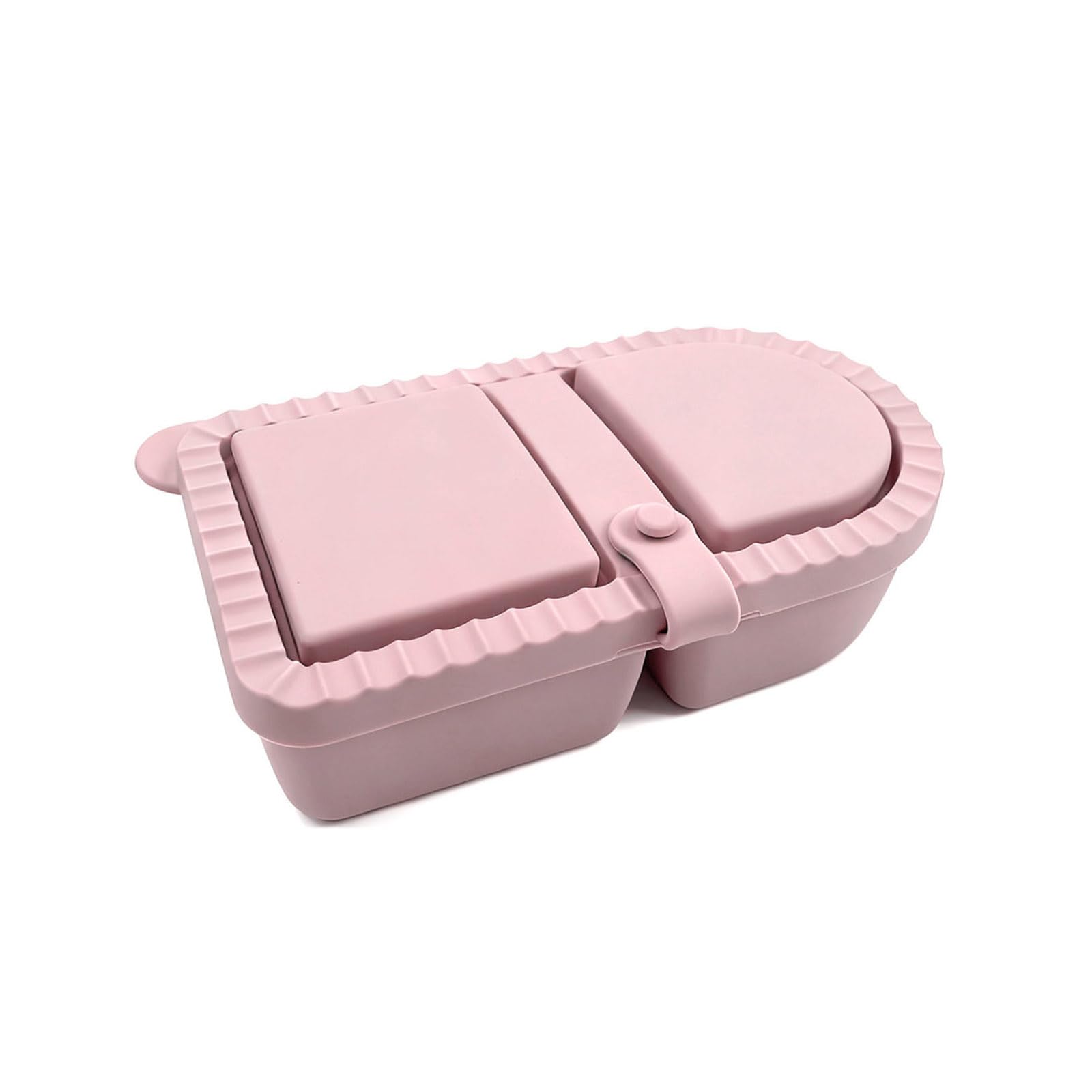 Buxuaaaa Compartment Snacks Container Silicone Food Safe Leak Proof Portable Microwave Dishwasher Safe Food Storage Box Silicone Snacks Box
