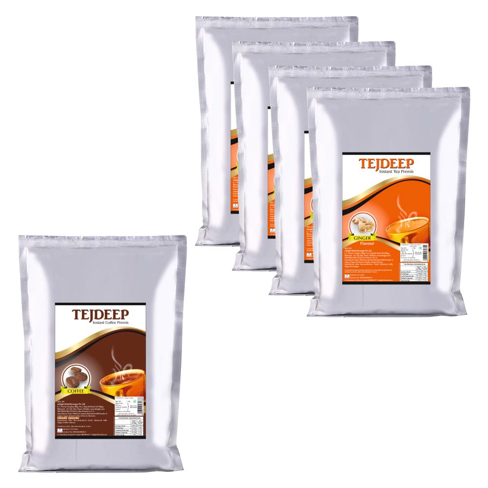 Tejdeep Pack of Instant Ginger Premix 4 Kg Instant Coffee Premix 1 Kg, 5000 g (B07MQWN3ML) Amazon Price History, Amazon Price Tracker