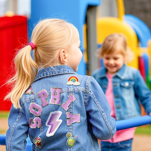 Personalized Kids Denim Jacket with Names, Baby Easter Basket Stuffers, Back to School Outfits for Girls and Boys, Birthday and School Gift for 1-14 Year Olds2