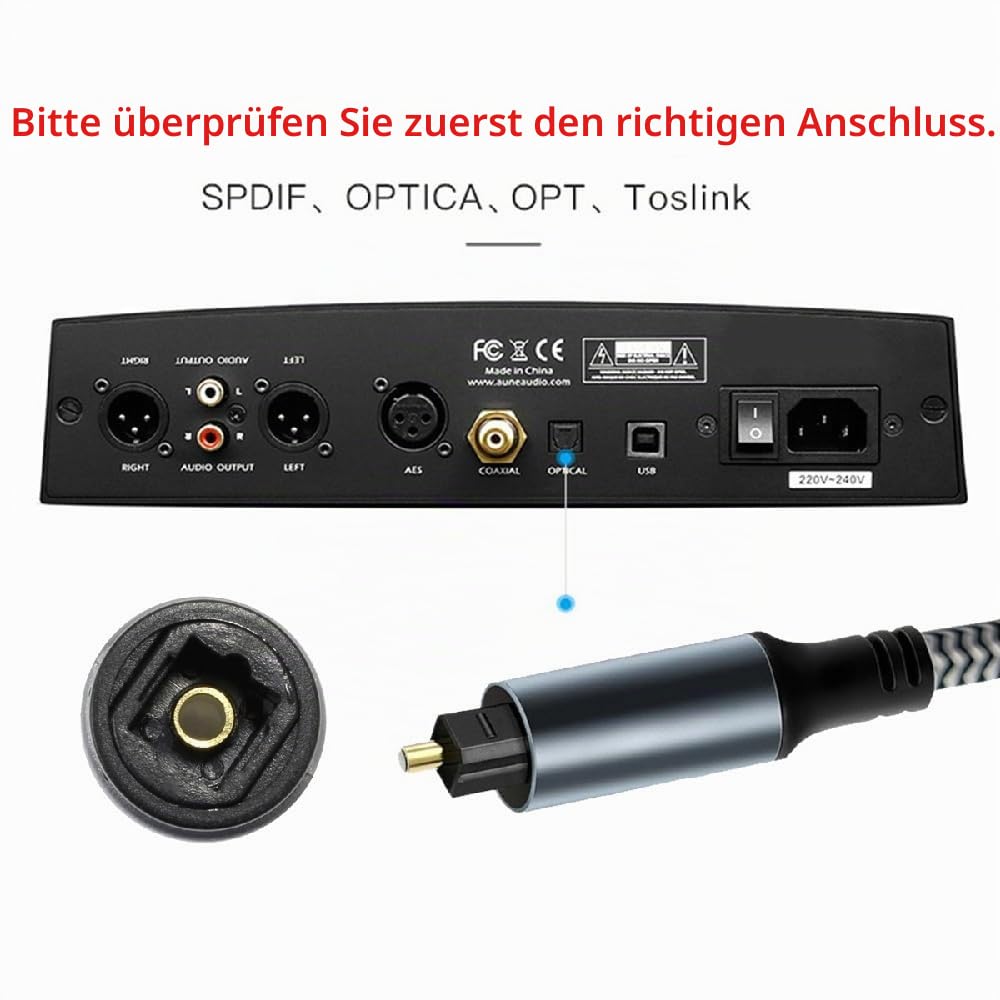 xiwai USB-C auf SPDIF Toslink Optisches Audiokabel Opt-Stecker Typ-C auf Digital Fiber Optic Sound Interface Stecker Adapterkabel für Desktop-Laptop 180 cm